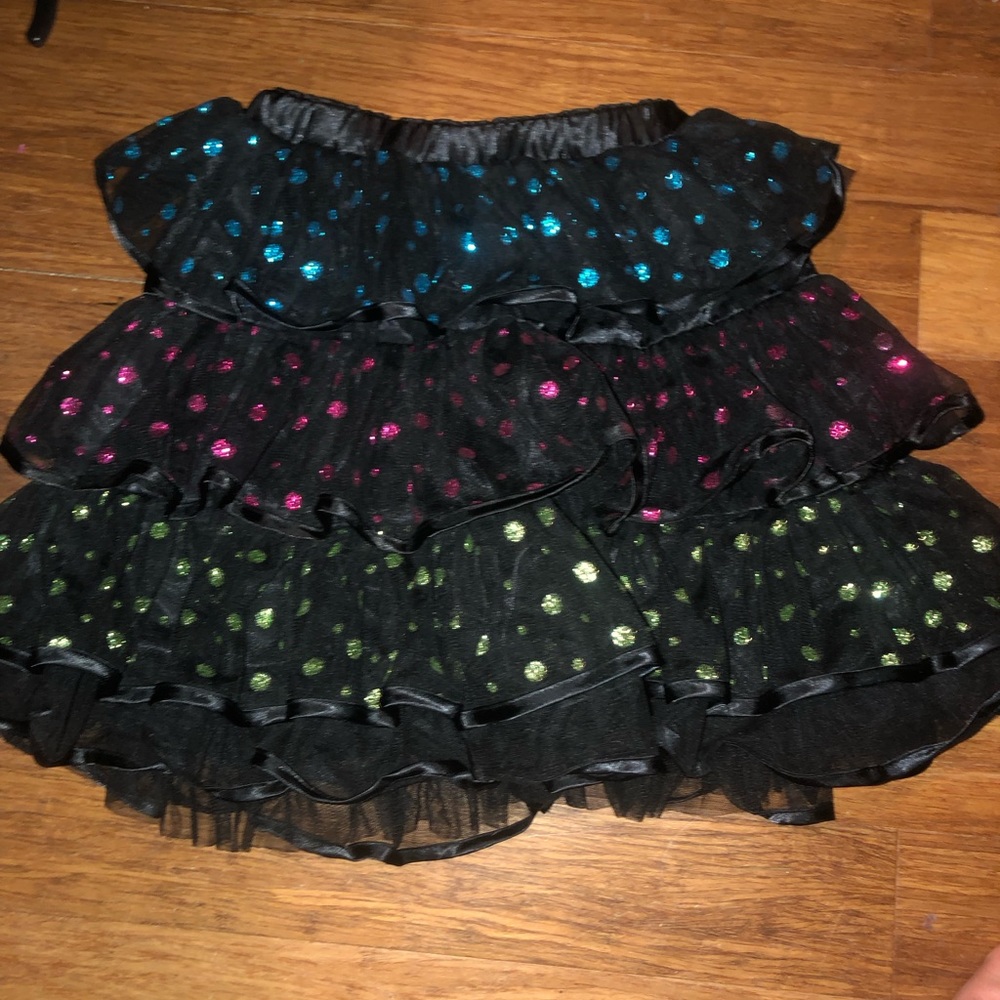 Jona Michelle Girls Polka-Dot Tiered Skirt New Size 10